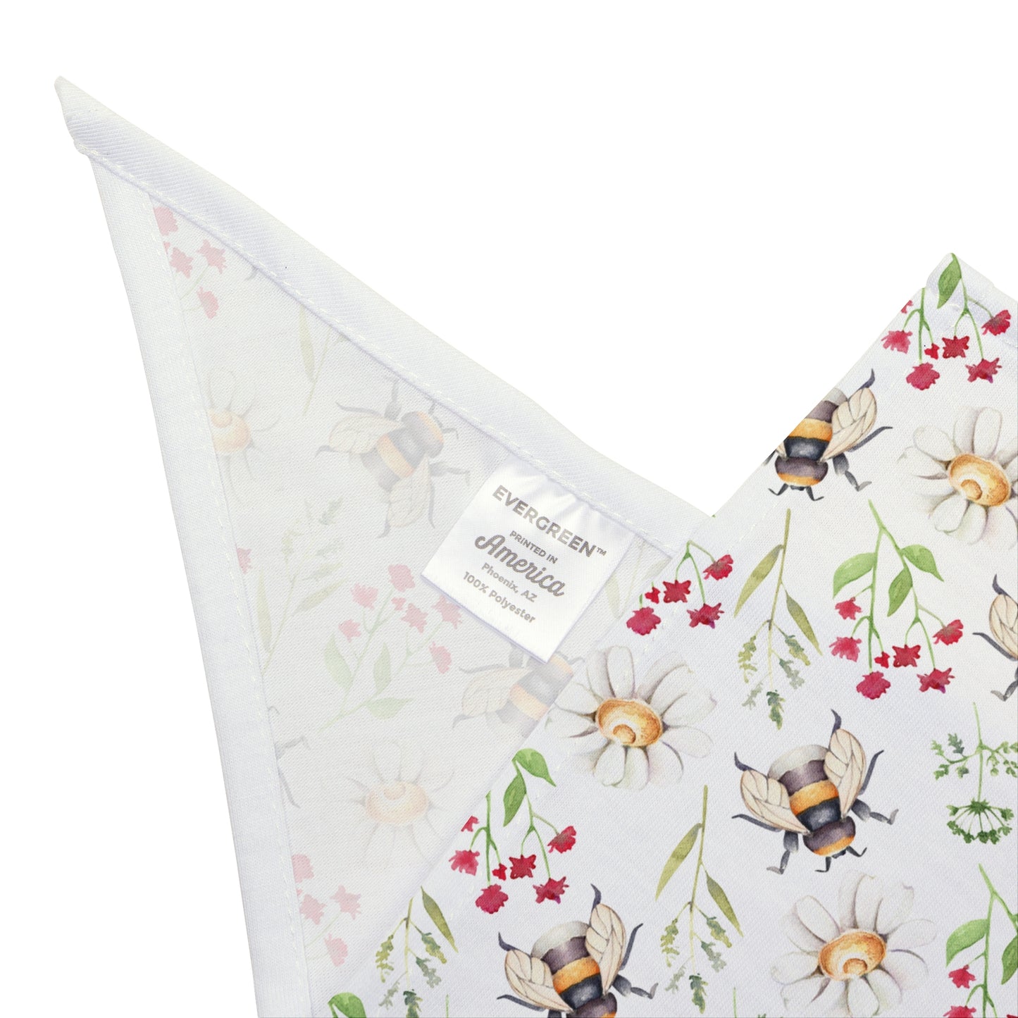 Bumble Bees and Wildflowers Dog Bandana, Spring Dog Bandana