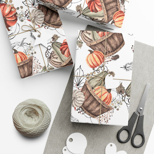 Autumn Pumpkin Patch Wrapping Paper