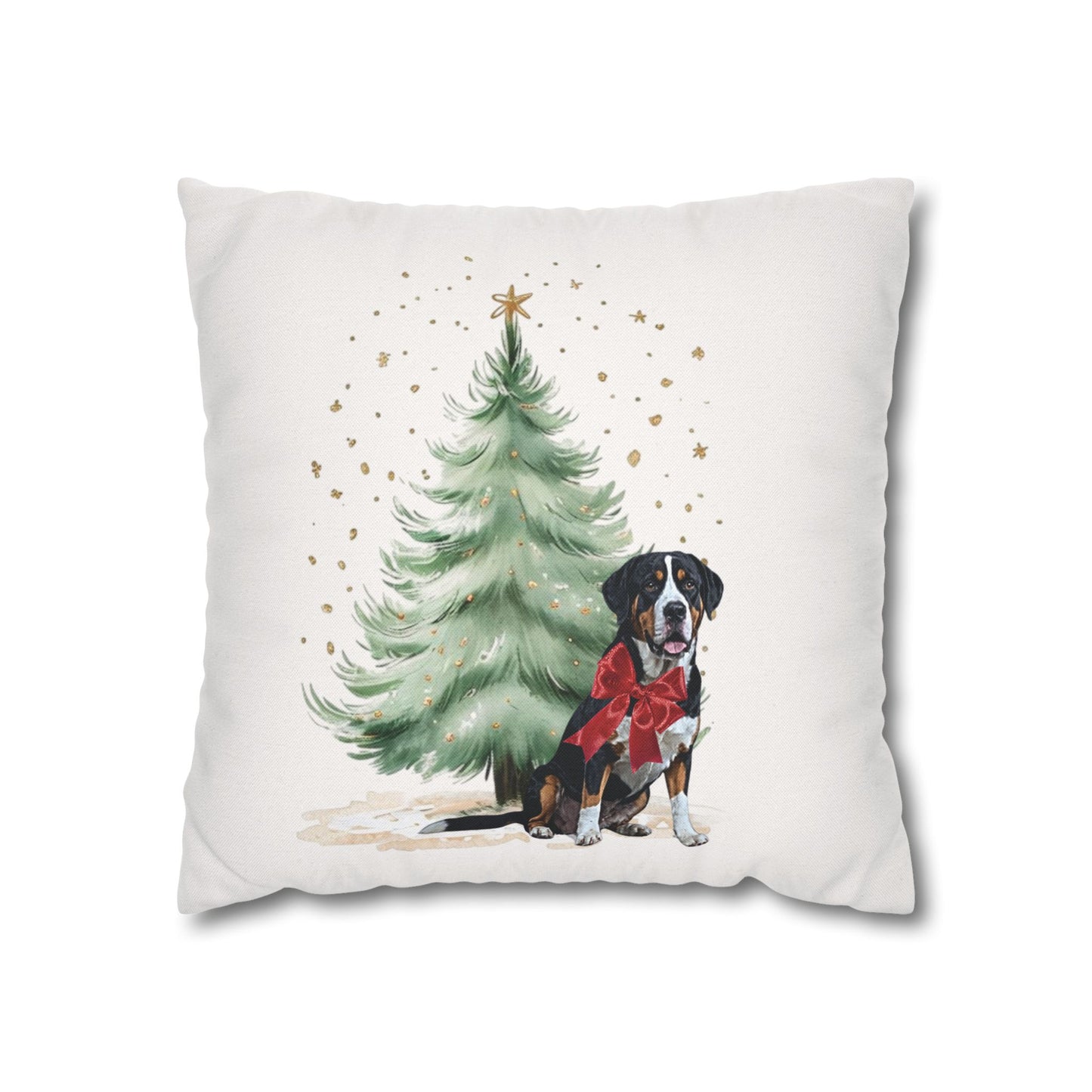 Christmas Swissy Gift Pillow Cover, Double Sided Print