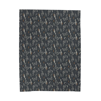 Autumn Botanicals & Butterflies Velveteen Plush Blanket