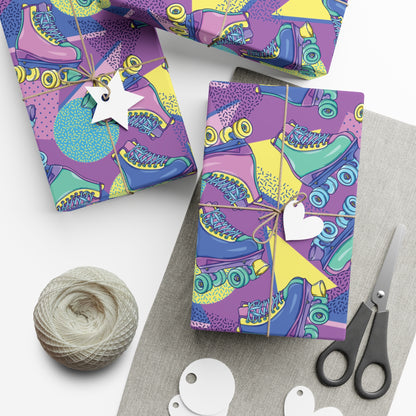 Retro 90's Roller Skating Wrapping Paper