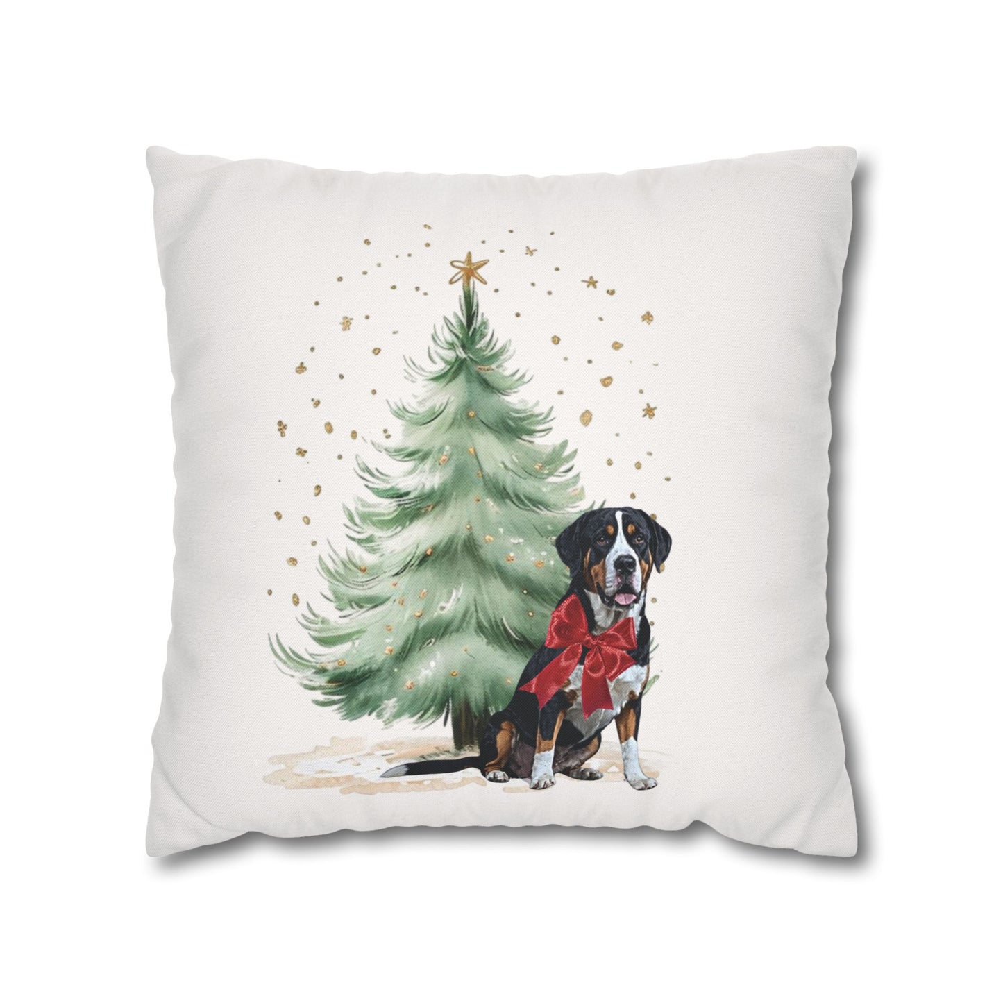 Christmas Swissy Gift Pillow Cover, Double Sided Print