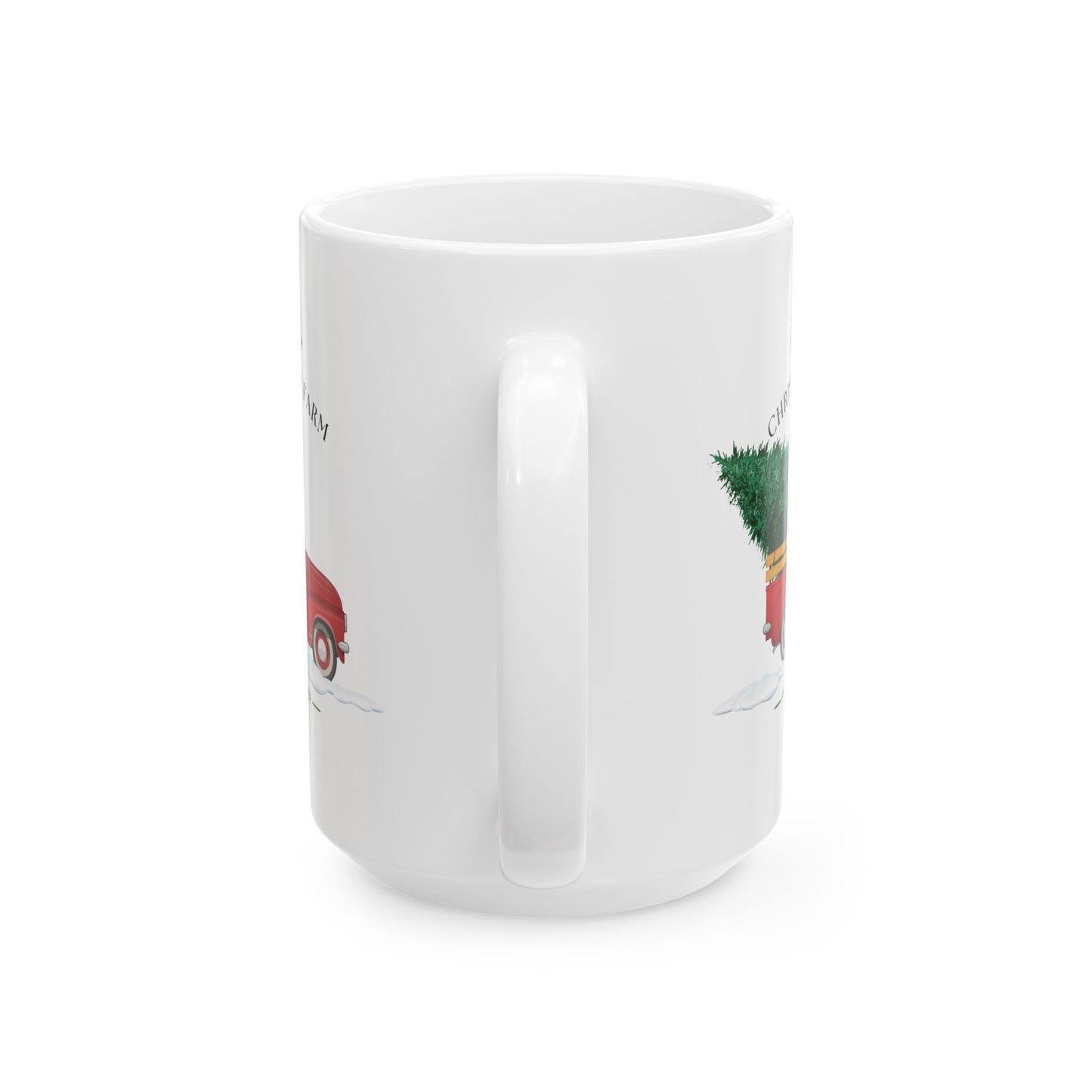 Swissy Christmas Tree Farm Ceramic Mug, (11oz, 15oz)