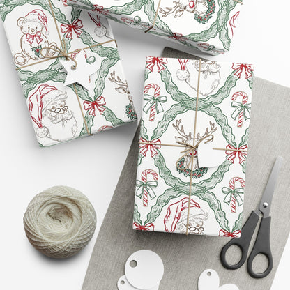 Christmas Teddy Wrapping Paper