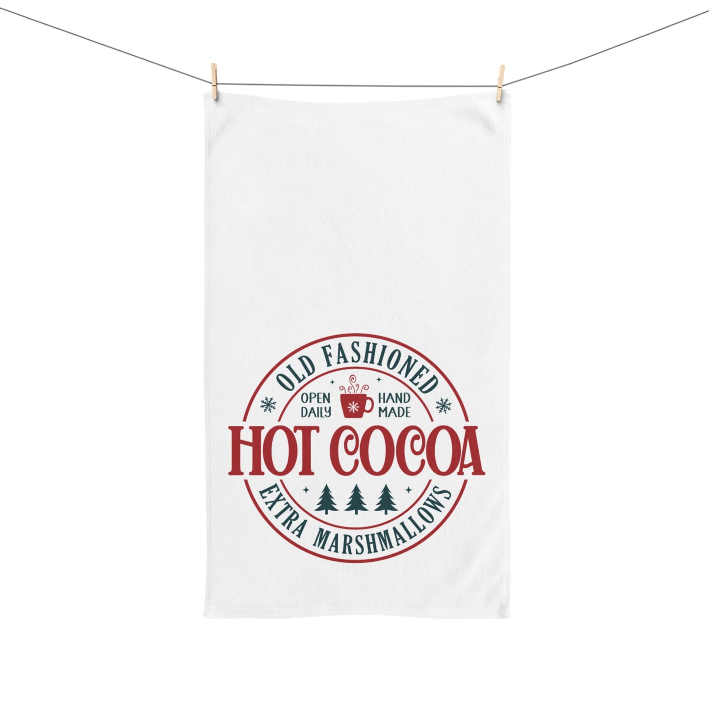 Hot Cocoa Christmas Hand Towel