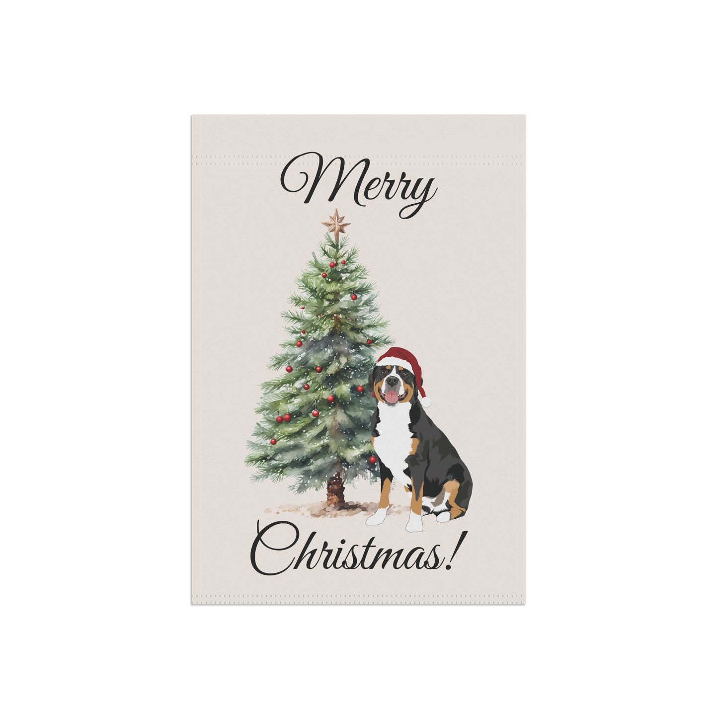 Greater Swiss Mountain Dog Christmas Garden Flag, GSMD Christmas Decor, GSMD, Swissy Christmas