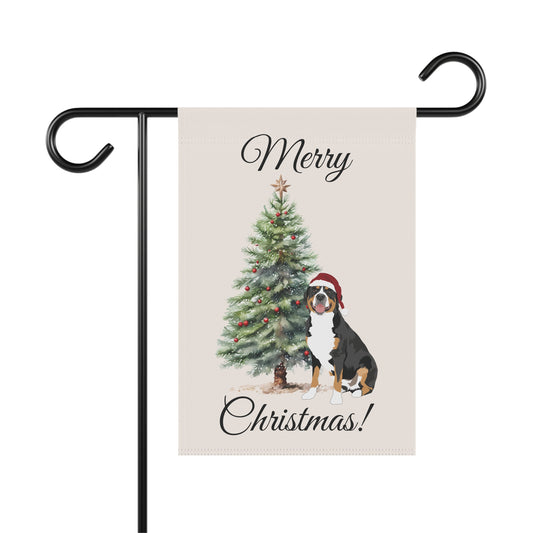 Greater Swiss Mountain Dog Christmas Garden Flag, GSMD Christmas Decor, GSMD, Swissy Christmas