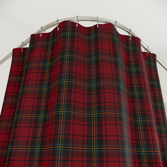 Christmas Vintage Tartan Plaid Shower Curtain, Christmas Home Decor, Holiday Home, Ralph Lauren Inspired