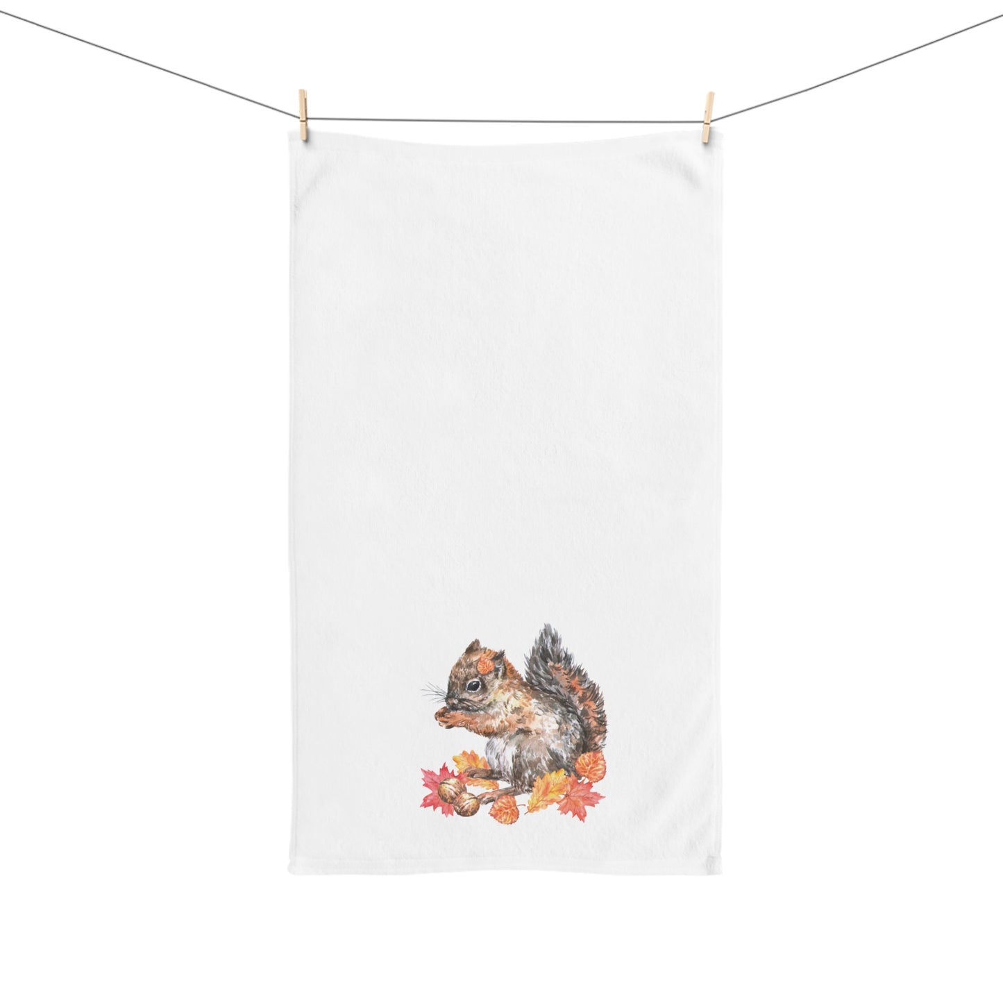 Fall Squirrel Hand Towel