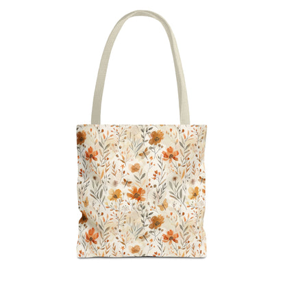 Fall Harvest Tote Bag, Autumn Floral Market Tote