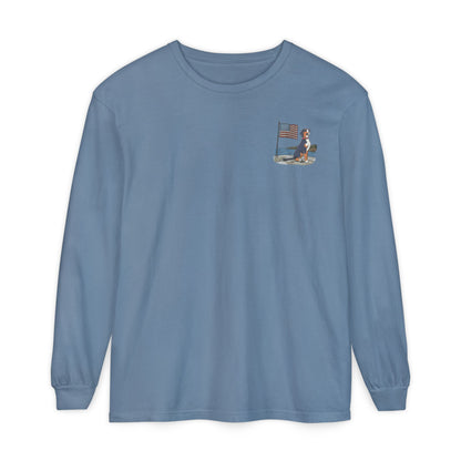 2025 New Summer Swissy Unisex *Long Sleeve* Comfort Colors Brand Shirt, Greater Swiss Mountain Dog Flag Shirt, Cartoon Swissy Character