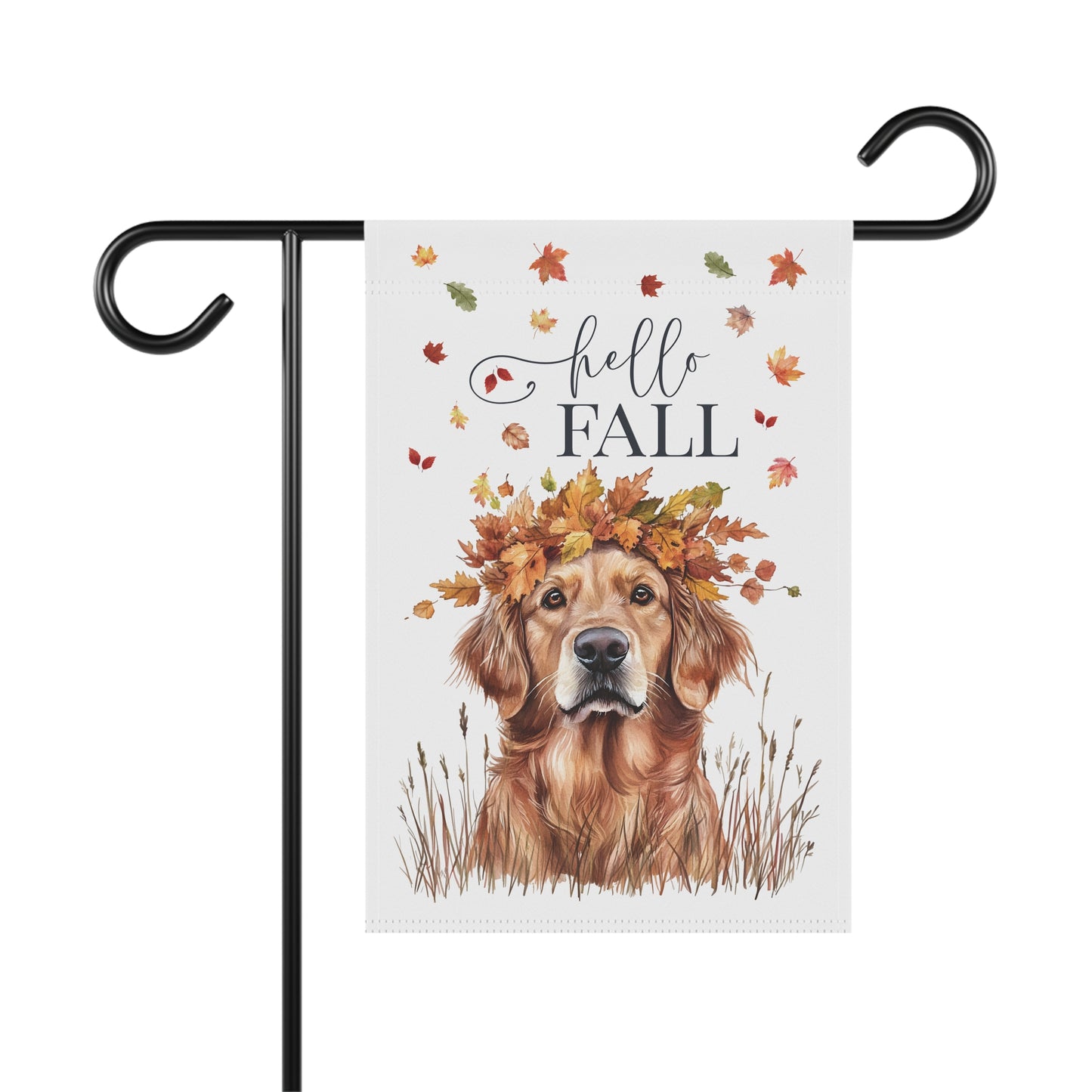 Golden Retriever Fall Garden Flag