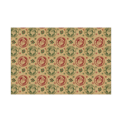 Naughty Nice List Christmas Gift Wrap