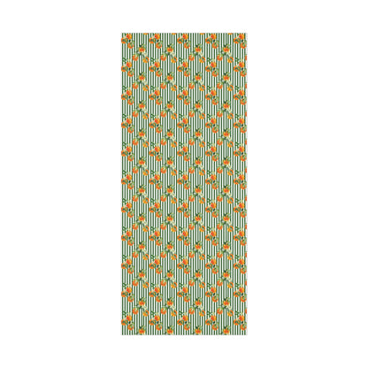 Summer Green Stripe Orange Citrus Wrapping Paper