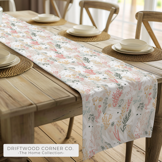 Spring & Easter Rabbit Table Runner