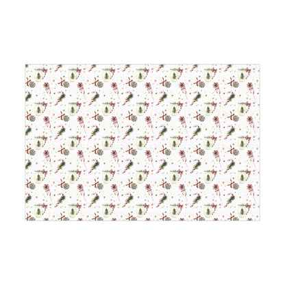 Cocoa and Peppermint Christmas Gift Wrap, Sweets Christmas Wrapping Paper, Vintage Gift Wrap, Classic Christmas, Wrapping Paper, Holiday