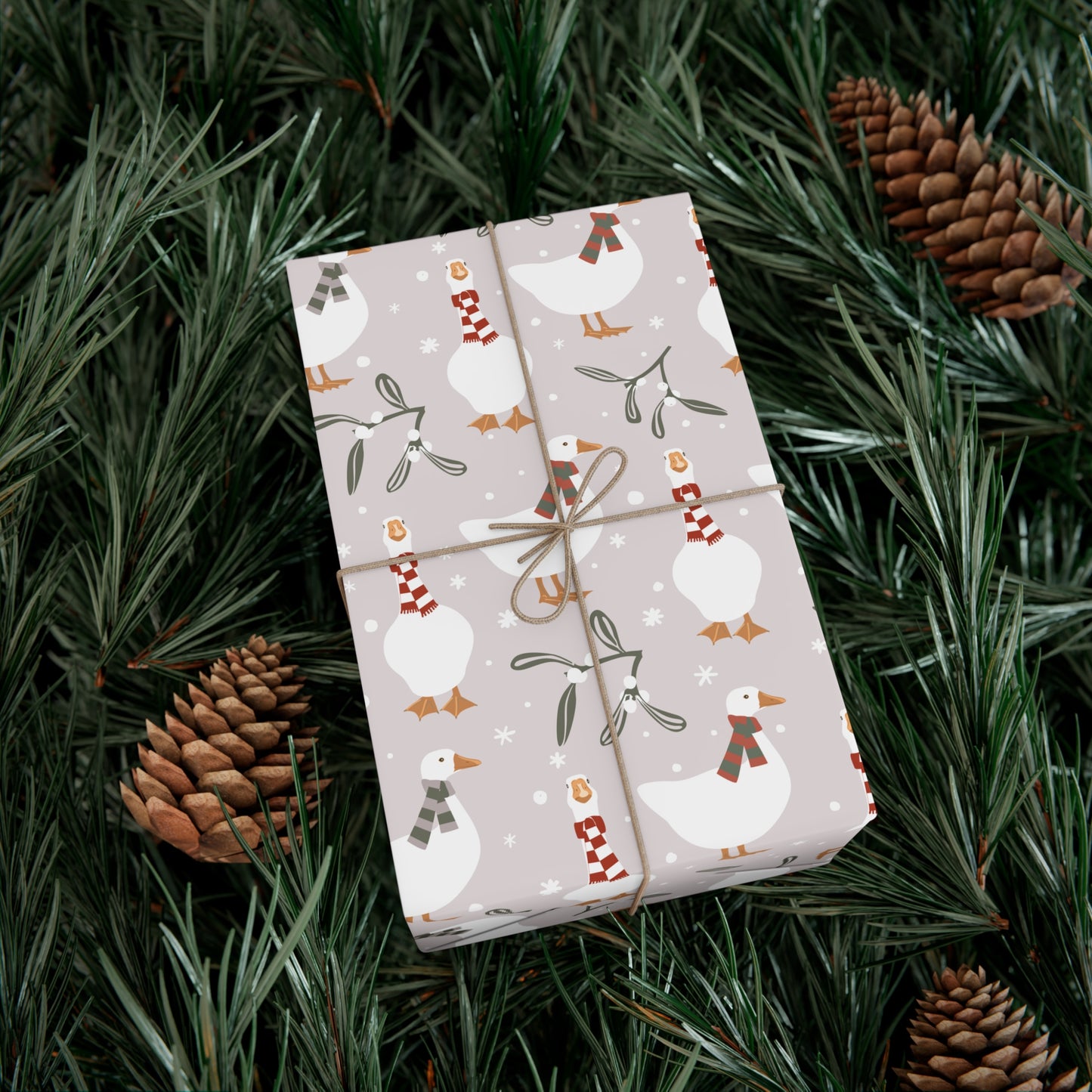 Christmas Goose Gift Wrap, Christmas Wrapping Paper, Christmas Geese Gift Wrap, Wrapping, Christmas Gifts