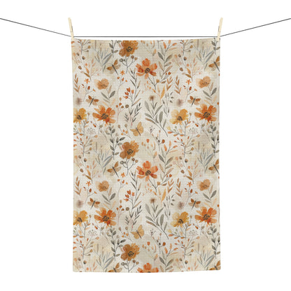 Microfiber Tea Towel - Fall Wildflower Botanical Dish Cloth