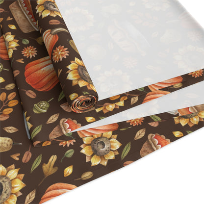 Fall Harvest Sunflower & Pie Table Runner