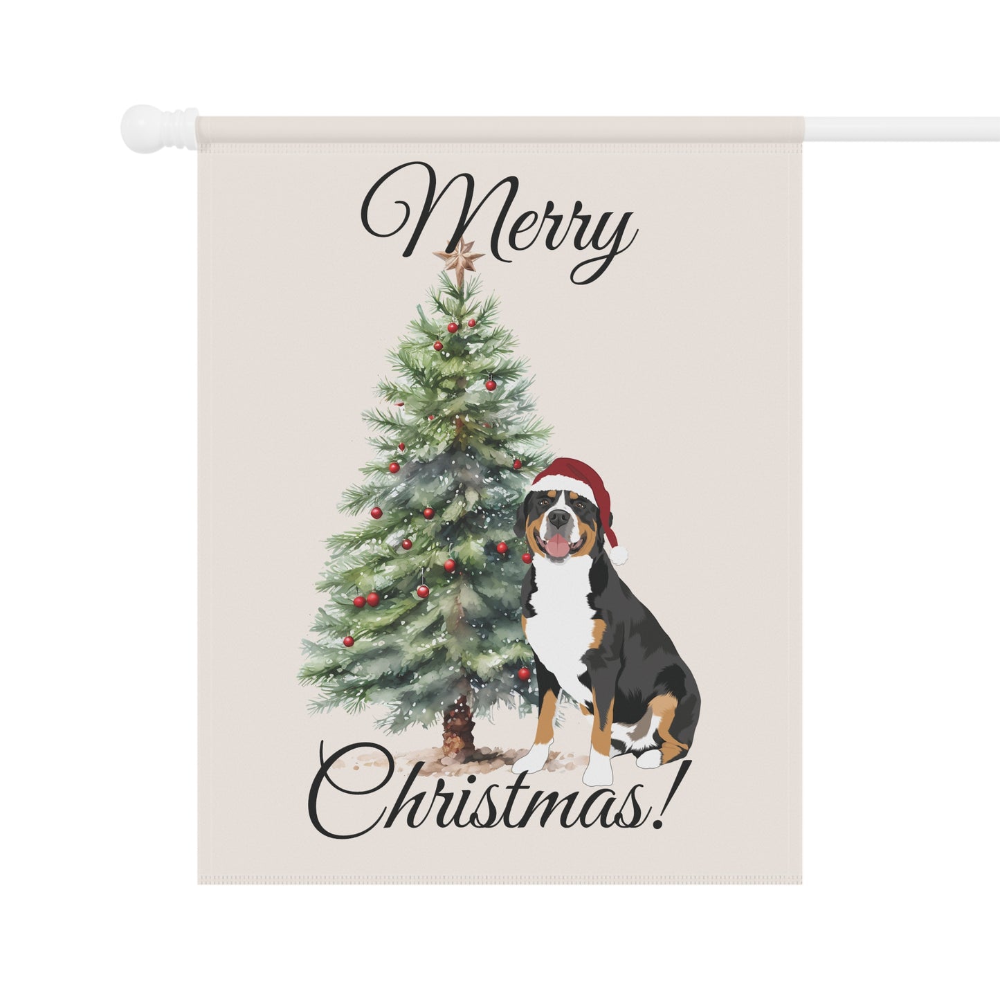 Greater Swiss Mountain Dog Christmas Garden Flag, GSMD Christmas Decor, GSMD, Swissy Christmas