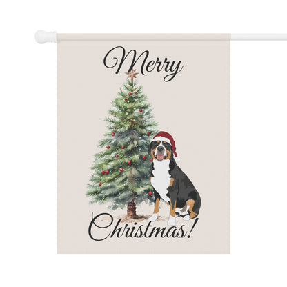 Greater Swiss Mountain Dog Christmas Garden Flag, GSMD Christmas Decor, GSMD, Swissy Christmas