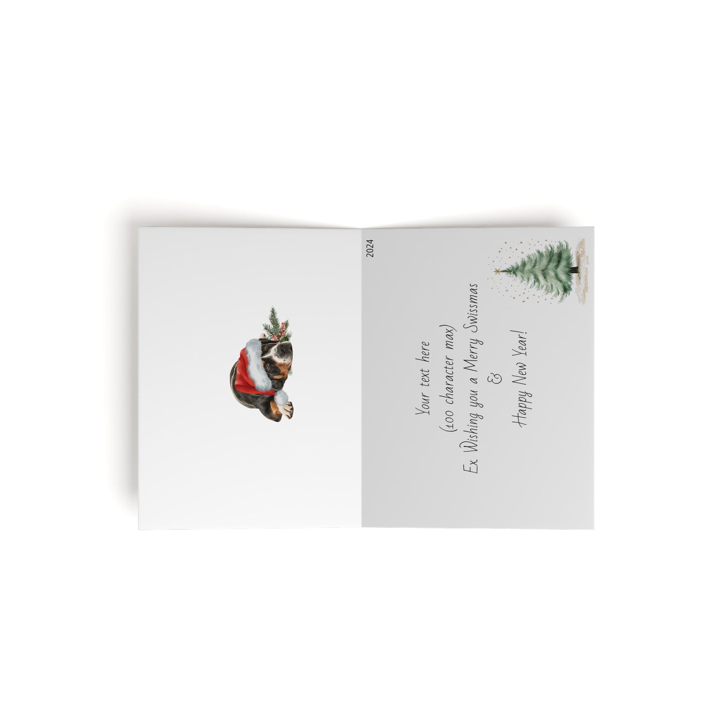 Swiss Horizontal Christmas Greeting cards (8, 16, and 24 pcs), Custom Greeting