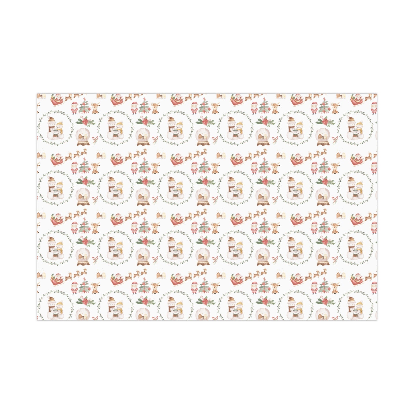 Snowman Family Christmas Wrapping Paper