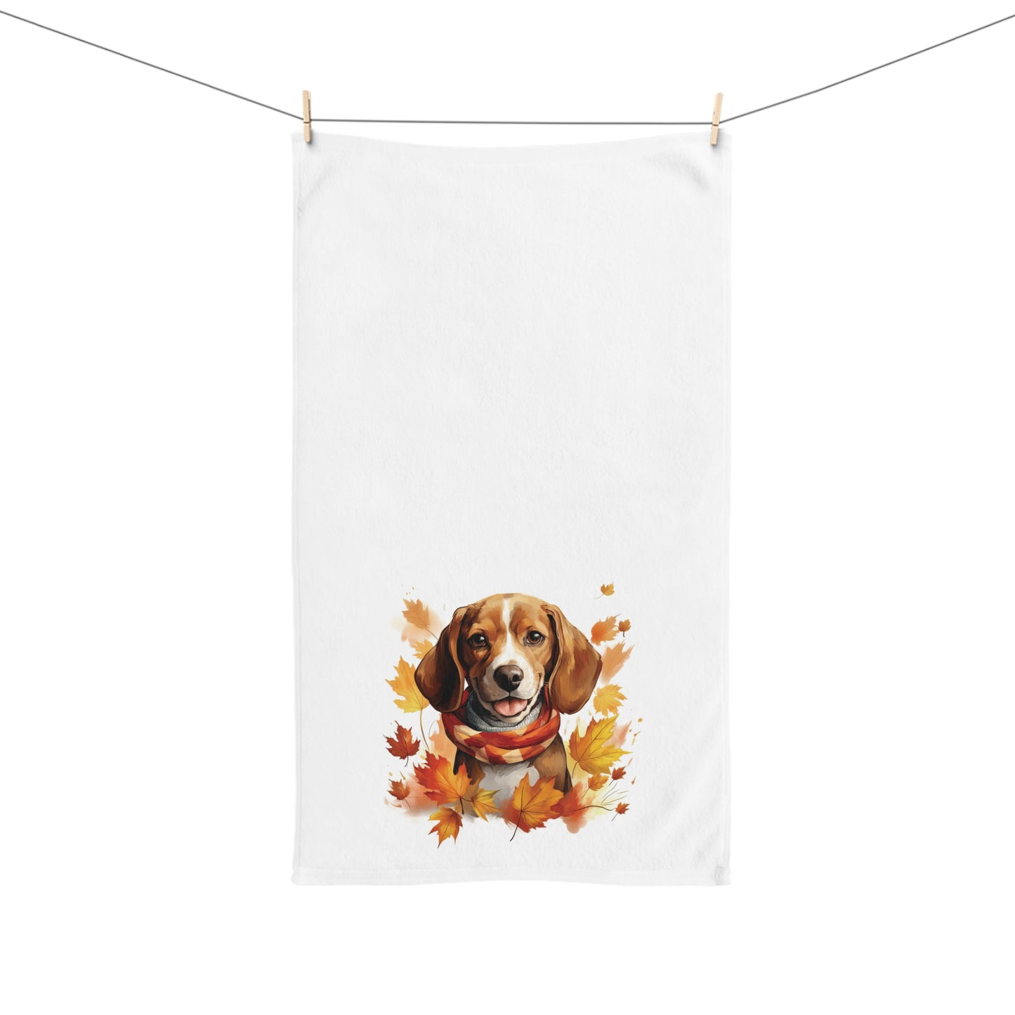 Beagle Fall Hand Towel