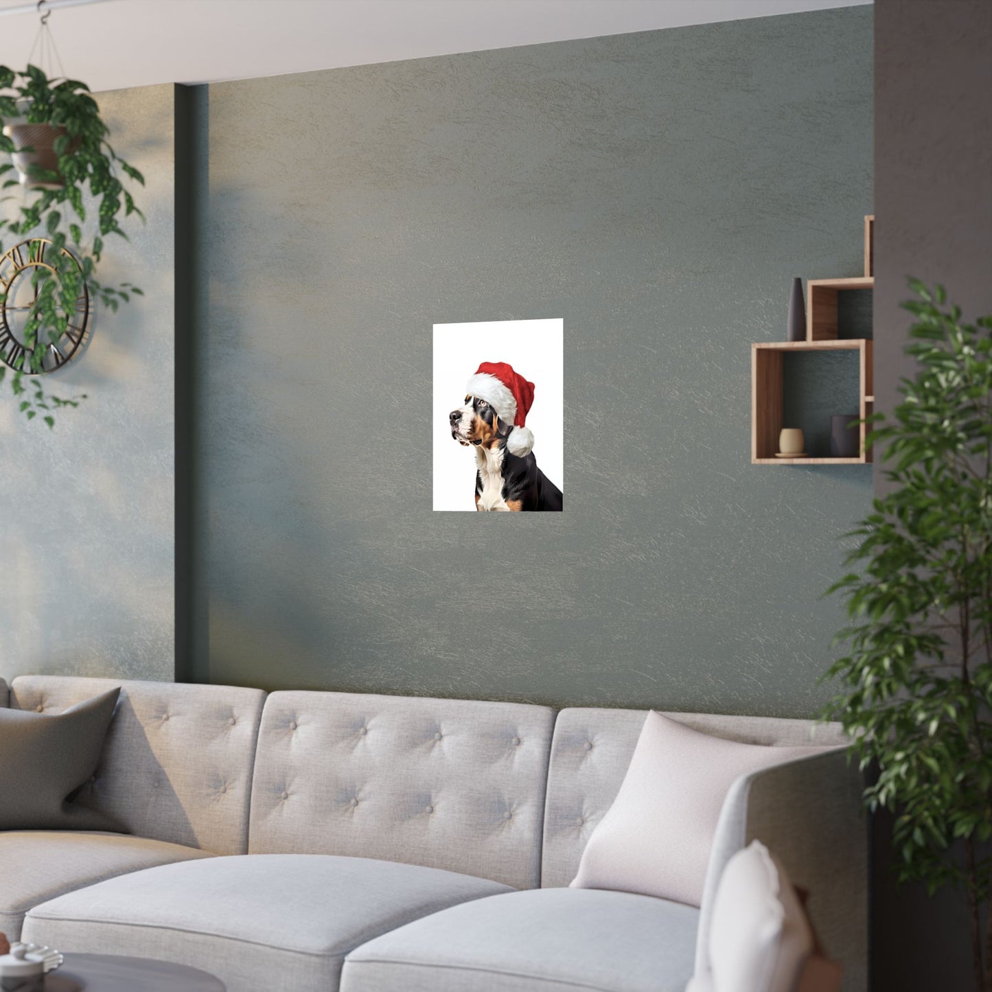 Swissy Christmas Wall Art Print