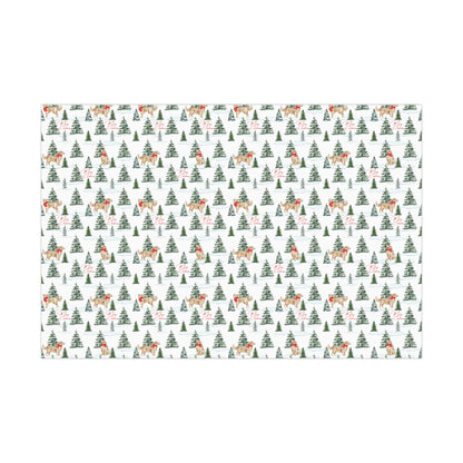 Golden Retriever Snowy Christmas Wrapping Paper