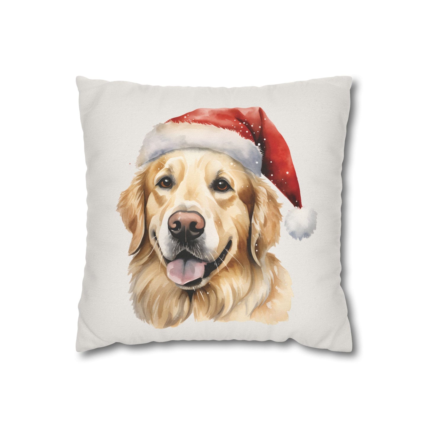 Golden Retriever Christmas Throw Pillow Cover