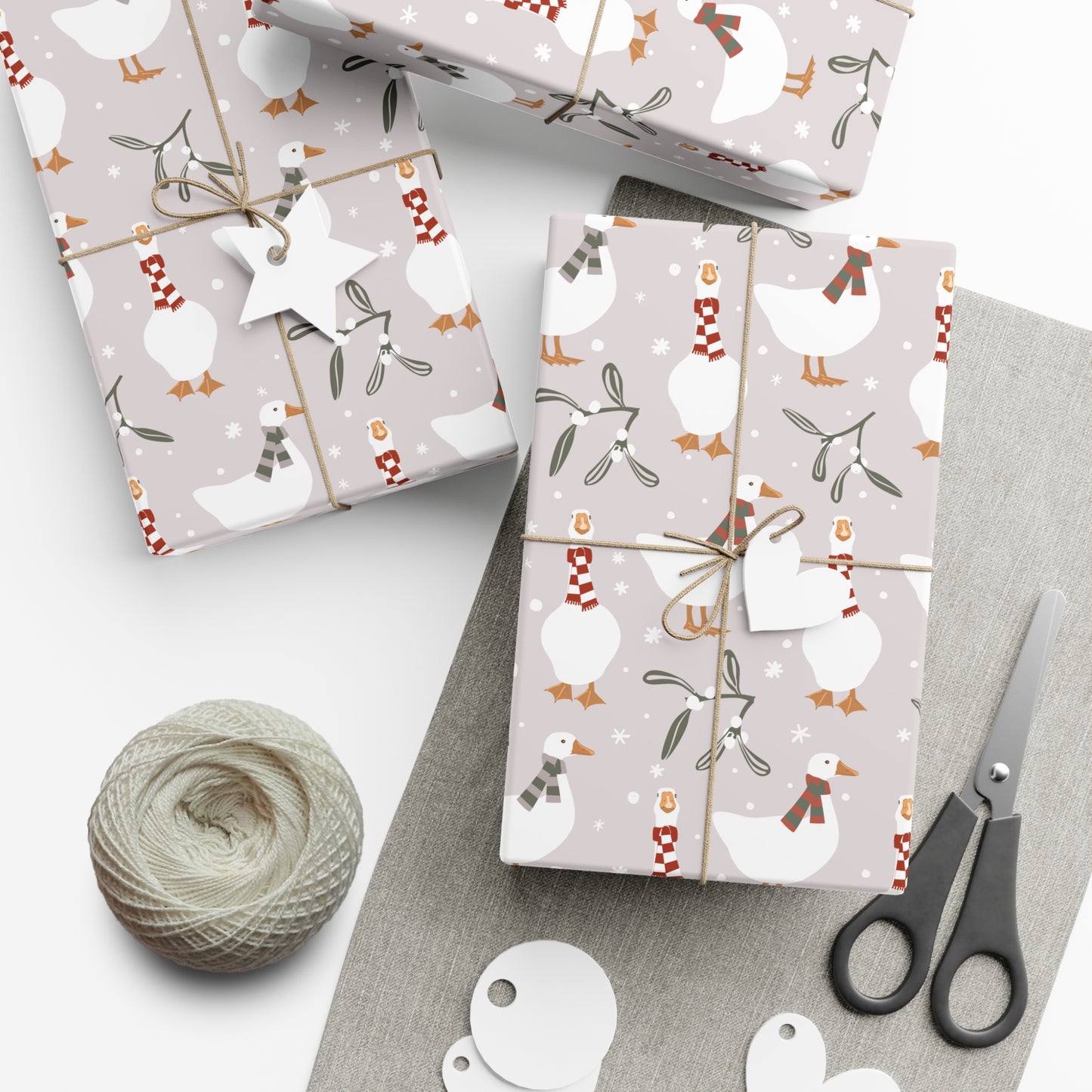 Christmas Goose Gift Wrap, Christmas Wrapping Paper, Christmas Geese Gift Wrap, Wrapping, Christmas Gifts