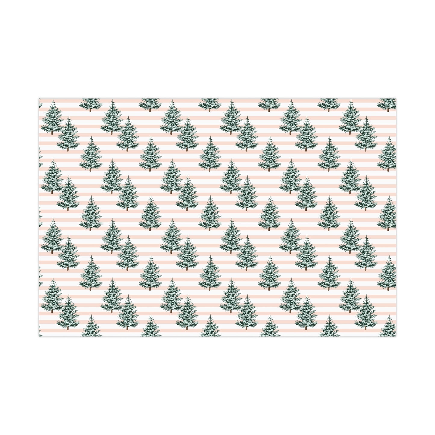 Light Pink Stripe Christmas Wrapping Paper