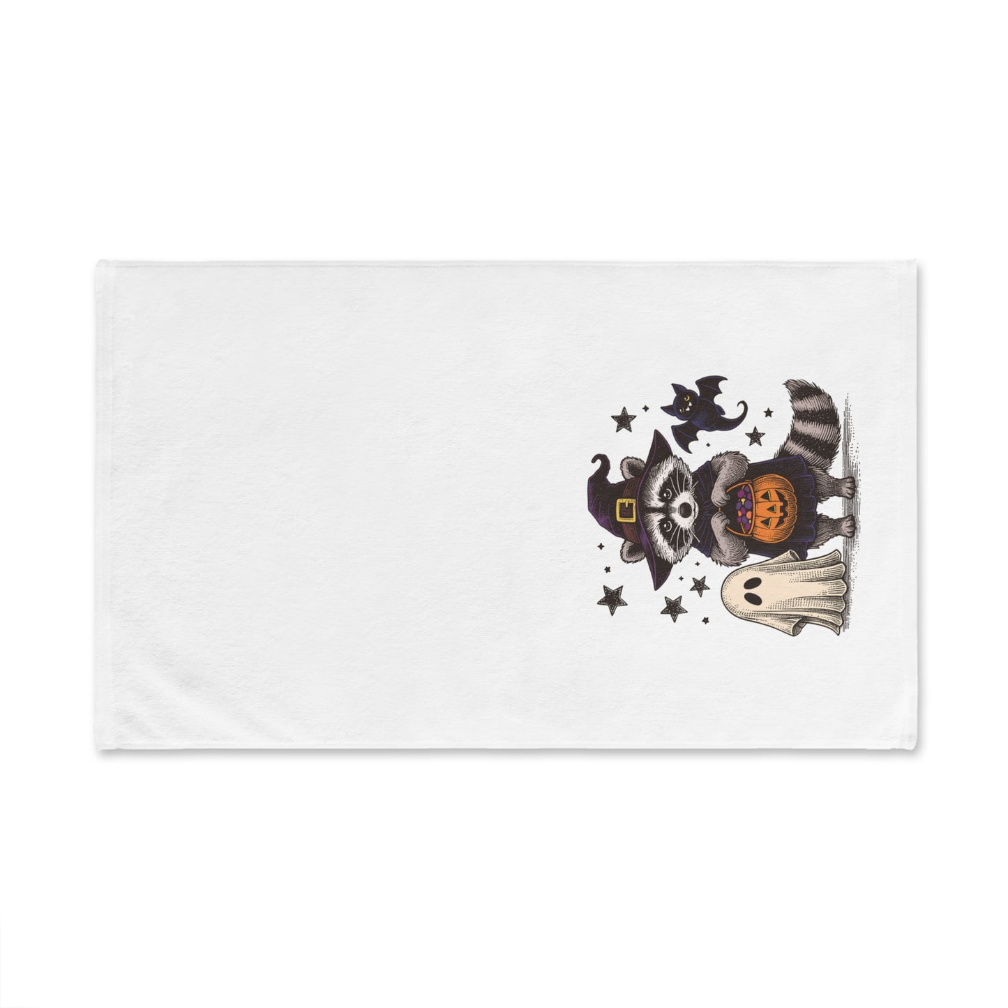 Halloween Trick or Treat Raccoon Hand Towel