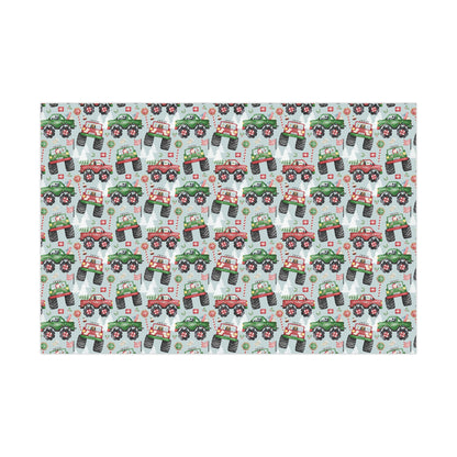 Monster Truck Christmas Gift Wrap