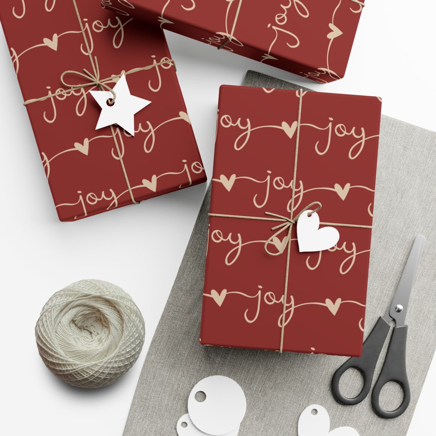 Christmas Minimalist Joy Wrapping Paper, Classic Christmas Gift Wrap Roll, Holiday Gift Wrap, Christmas Paper, Gift Wrap