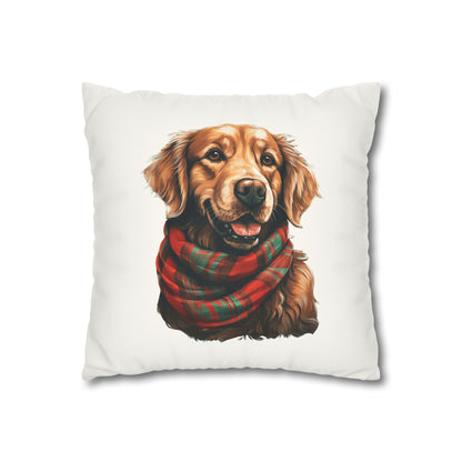 Premium Golden Retriever Christmas Pillow Cover