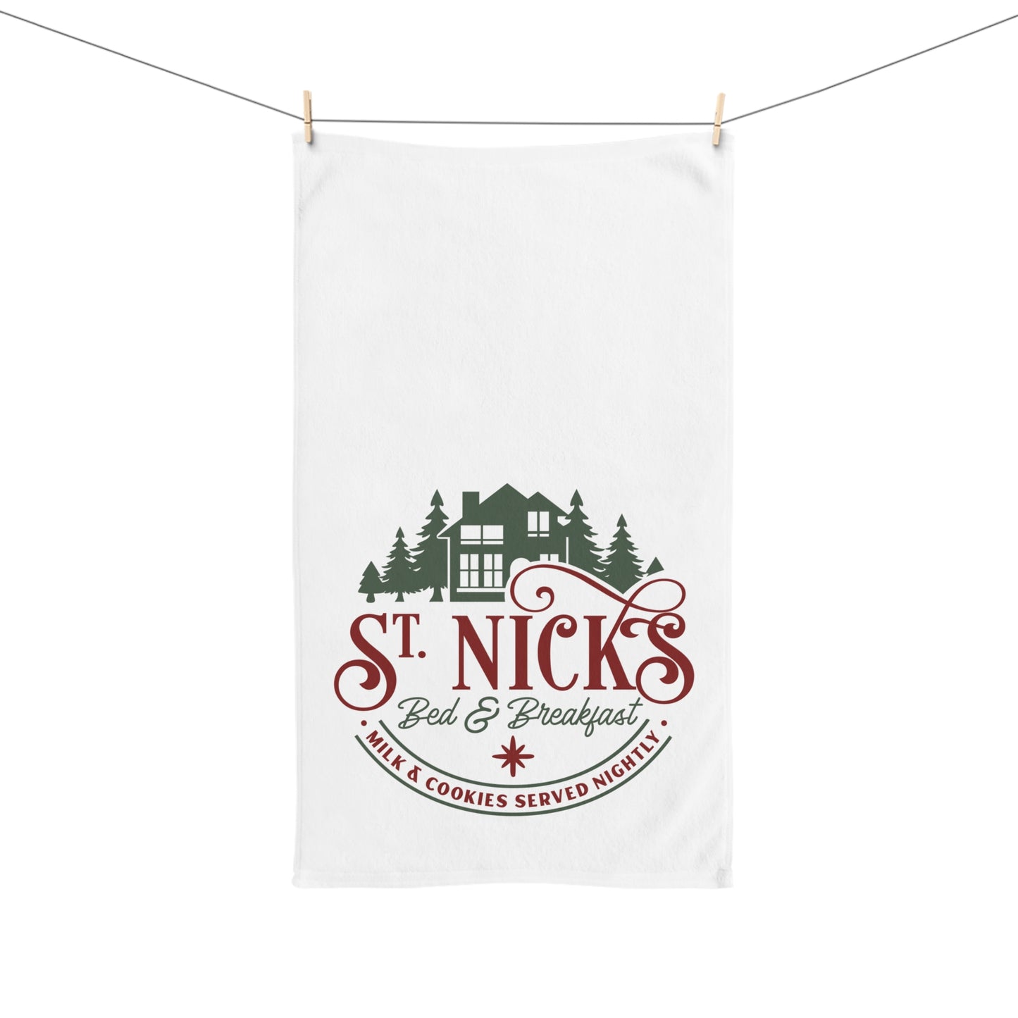 St. Nick's B&B Christmas Hand Towel