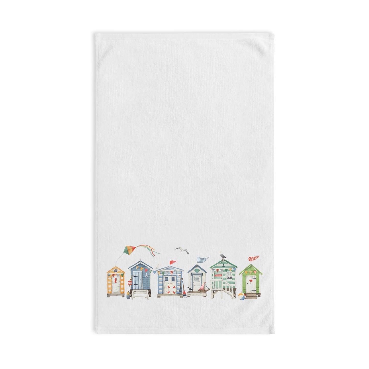Summer Beach Hut Hand Towel for Kitchen and Bath, Summer Home Decor, Cottage style