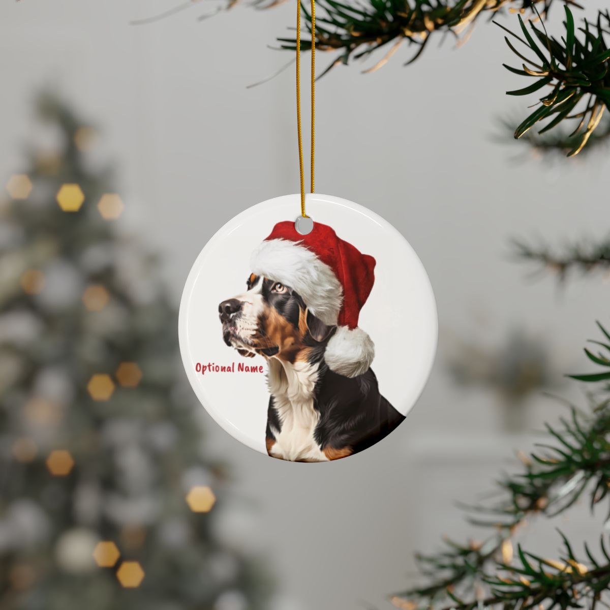 Greater Swiss Mountain Dog Ceramic Decoration Ornament- Small, 3" ornament