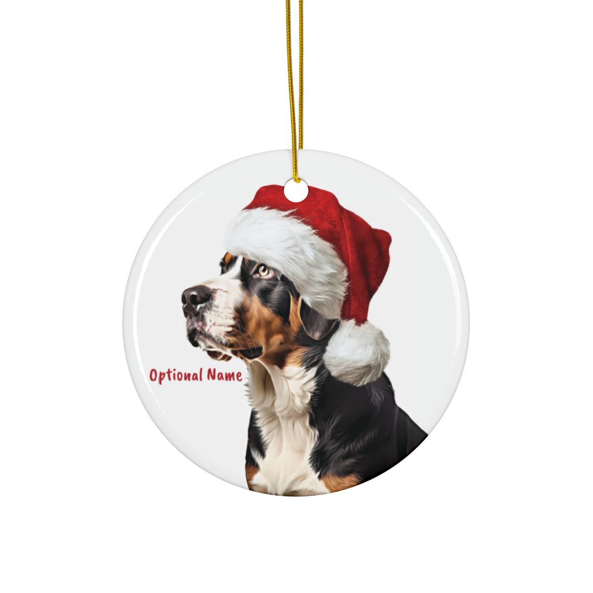 Greater Swiss Mountain Dog Ceramic Decoration Ornament- Small, 3" ornament