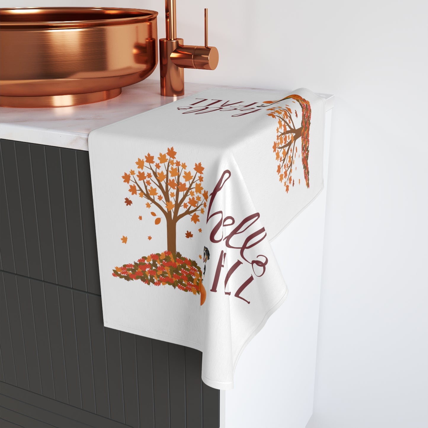 Hello Fall Swissy Kitchen Towel