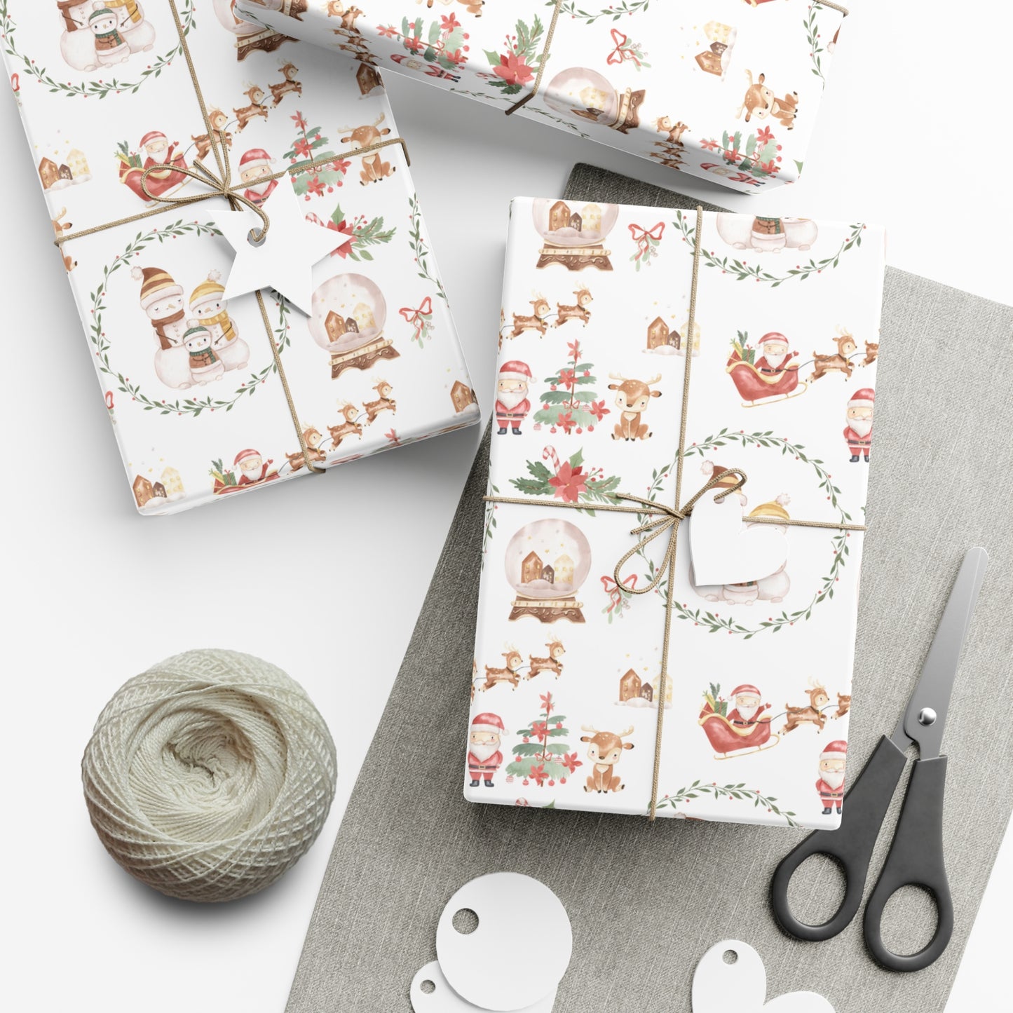 Snowman Family Christmas Wrapping Paper