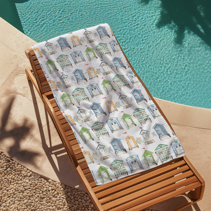 Summer Beach Hut Towel