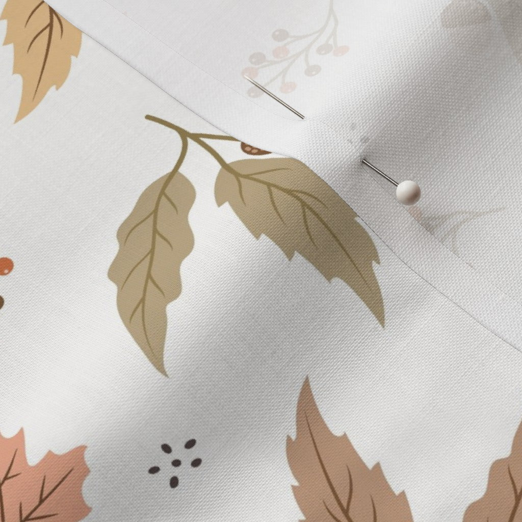 Fall Leaves & Acorns Premium Combed Pima Cotton