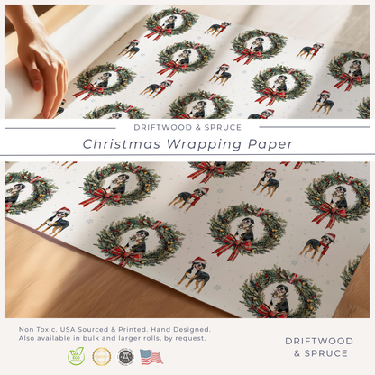 New Greater Swiss Mountain Dog Christmas Wrapping Paper, GSMD Dog Gift Wrap, Swissy Christmas Wrapping Paper, Christmas Gift Wrap
