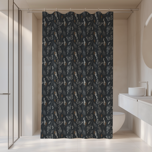 fall botanical shower curtain