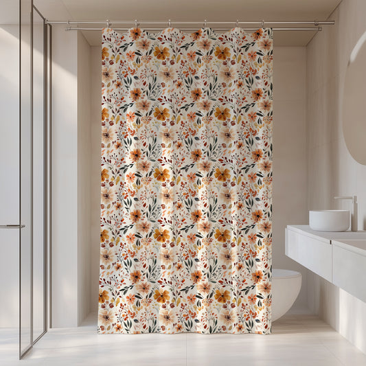 Fall Botanical Shower Curtain