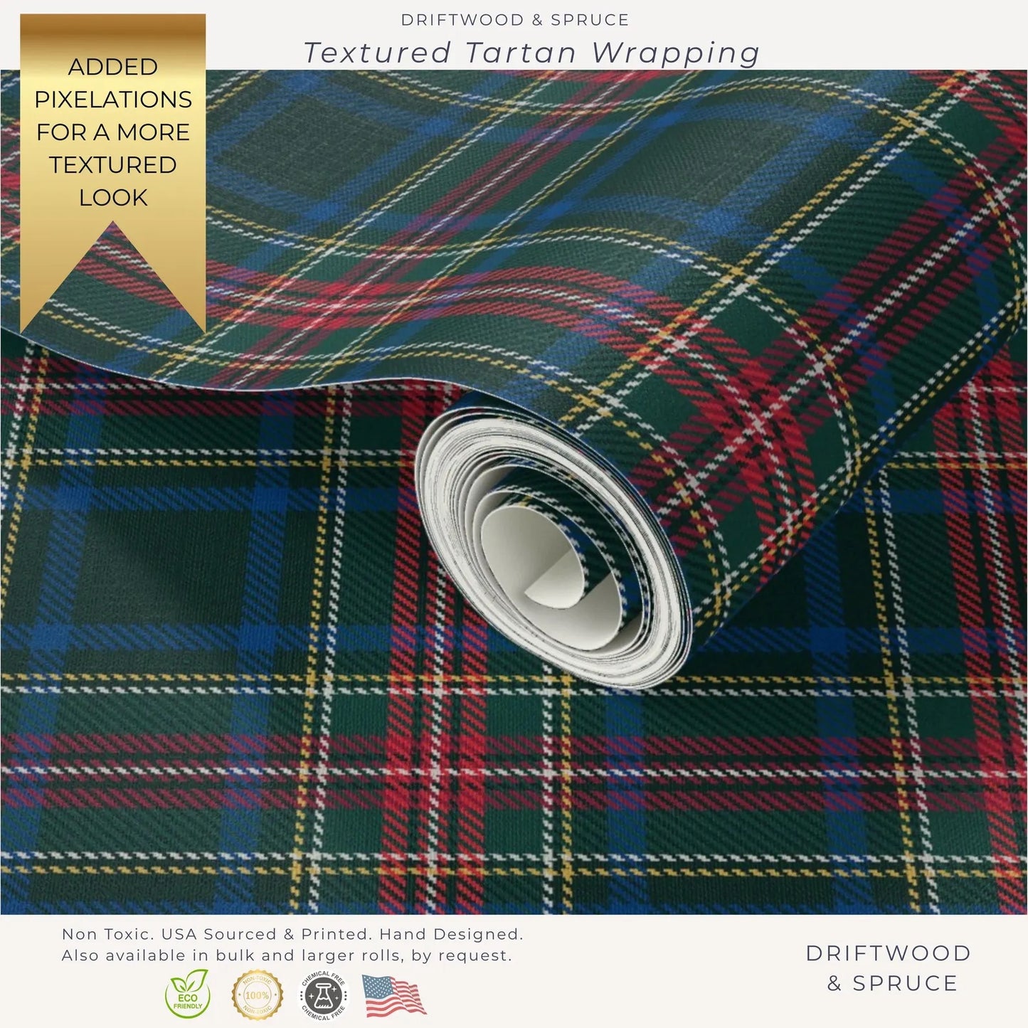 Ralph Lauren Inspired Christmas Tartan Plaid Wrapping