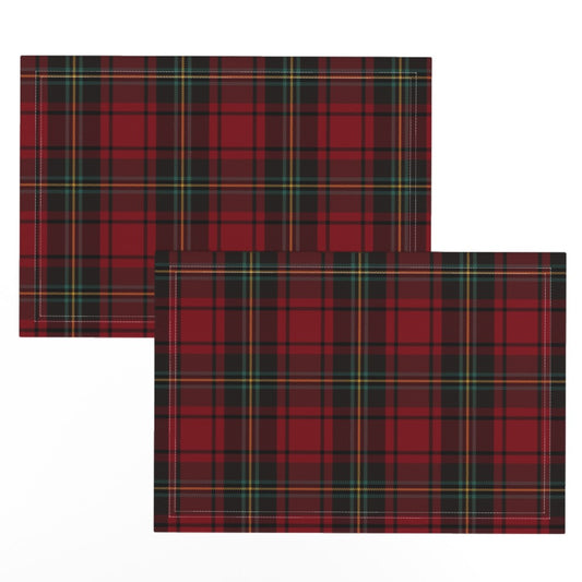 Classic Tartan Christmas Placemats, Set of 2, Vintage Christmas Nostalgia. Holiday Table Decor, Festive Dining, Table Setting, Plaid